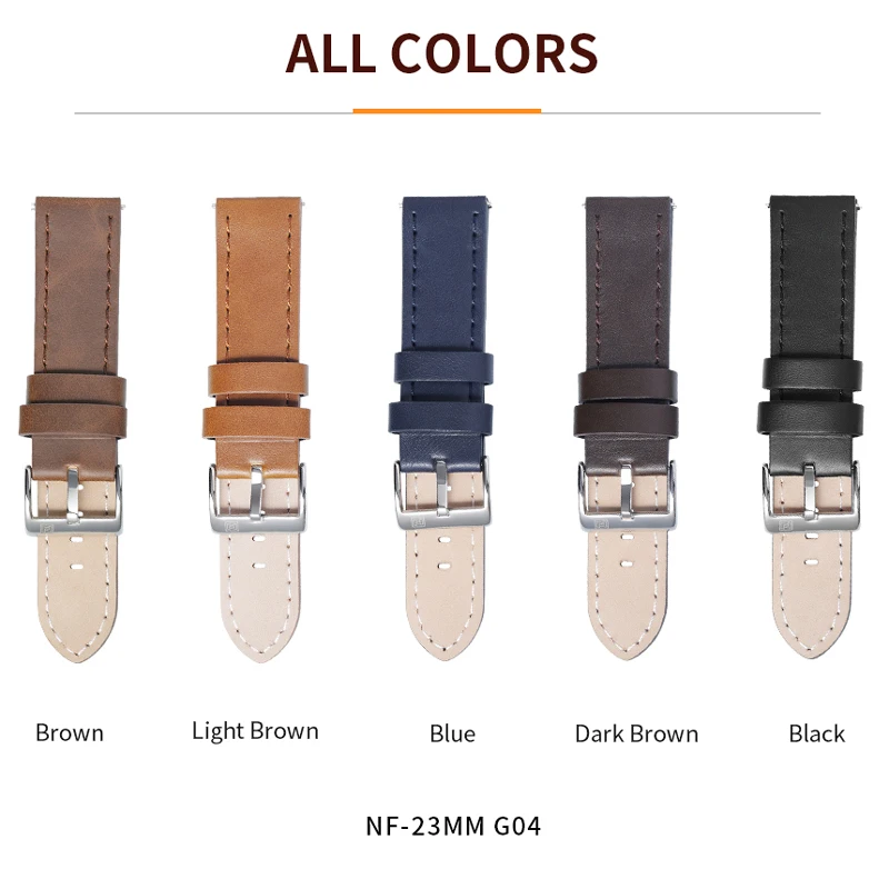 

NAVIFORCE Top Brand High Quality PU Leather Watchband,Band Length 20cm,Band Width: 23mm