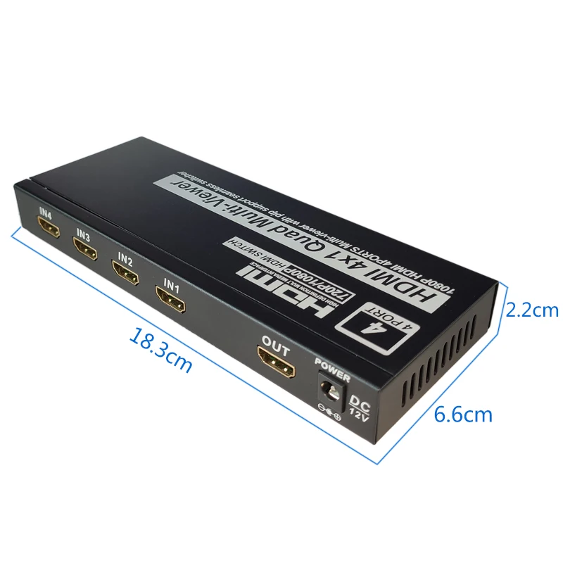 4x1 HDMI четырехэкранный мультипросмотрщик конвертер HDMI бесшовный Коммутатор HDMI мультивиер разветвитель экрана 1080P full HD IR HDMI переключатель
