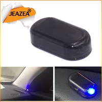 jeazea 1pcs led red blue fake solar usb power car alarm lamp security system warning theft flash blinking anti theft light