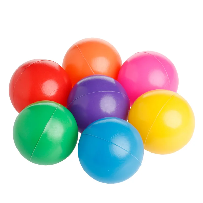 50 Pcs Multicolor Baby Kid's Toy Ball Round Soft Plastic Ocean Ball 5.5CM L41D