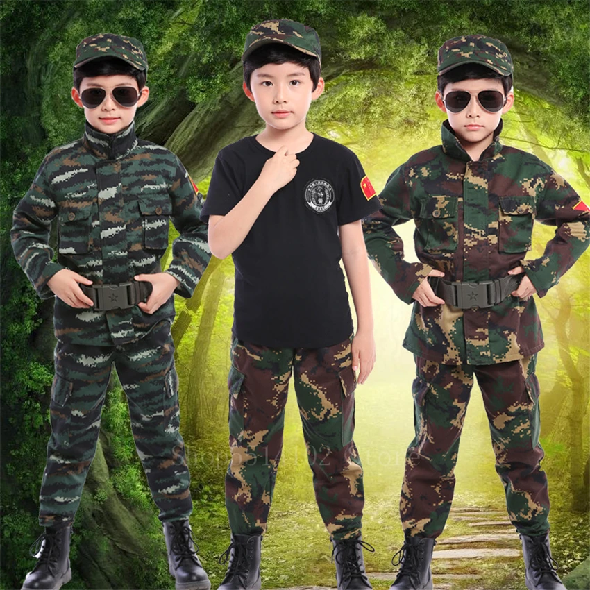 Детская армейская тренировочная форма для мальчиков и девочек Летний армейский