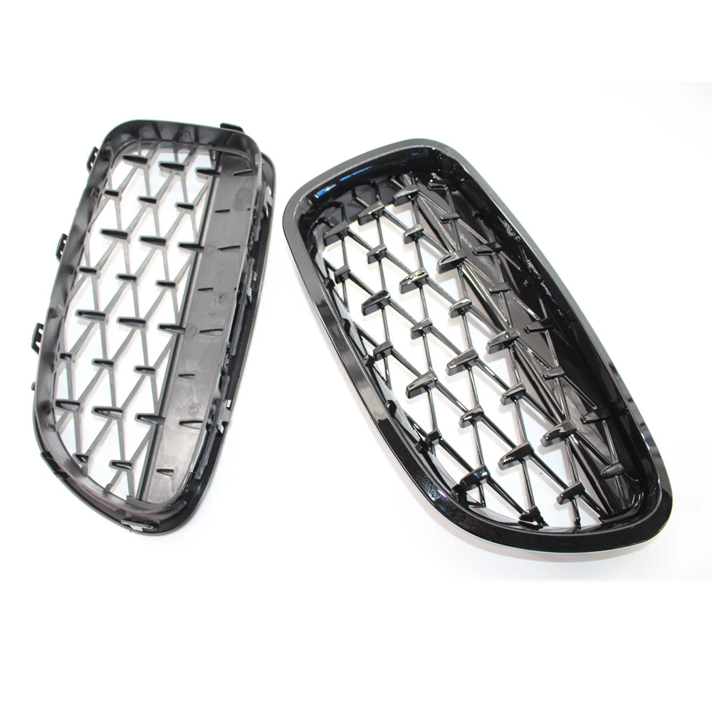 Глянцевая черная и хромированная передняя решетка для радиатора BMW F10 F11 528i 535i 4D M5