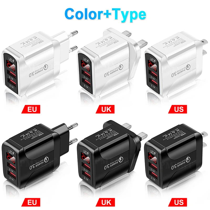 Dual USB Автомобильное зарядное устройство PD 18 Вт Quick Charge 4 0 3 быстрое для iPhone 11 8 Xs iPad C