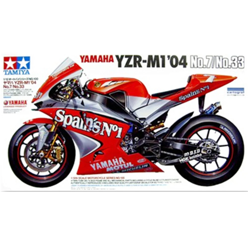 Tamiya 14100 моделирующие наборы масштаб 1:12 Yamaha YZR-M1 ✄ No.7/No.33 мотоциклетные сборные
