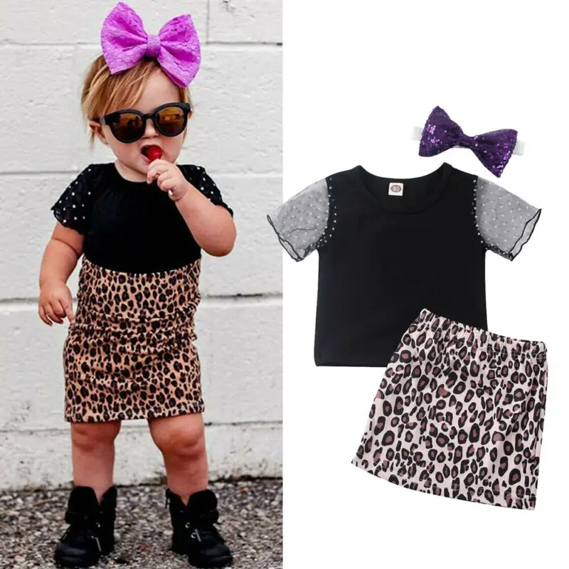 Комплект одежды для маленьких девочек От 0 до 5 лет кружевные черные топы футболка