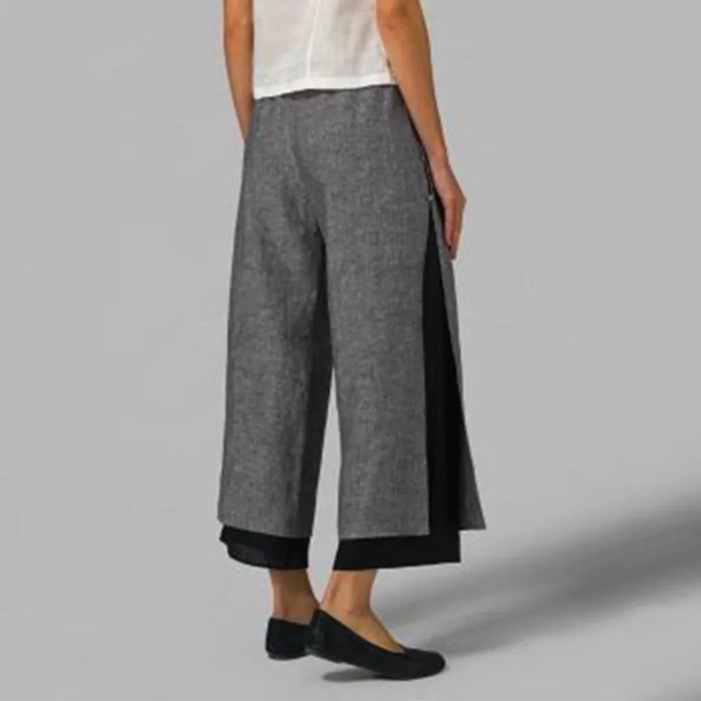 Брюки женские Большие размеры однотонные повседневные Белые Повседневные