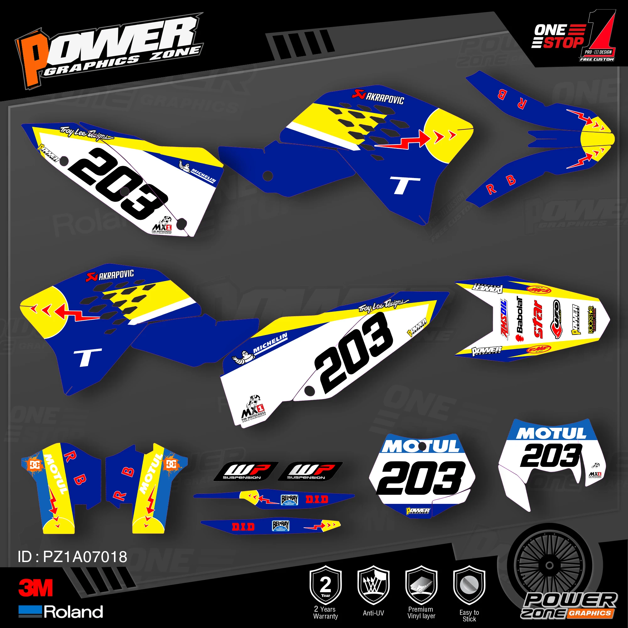 Персонализированные графические фоны PowerZone Team наклейки 3M Набор наклеек для KTM SX SXF