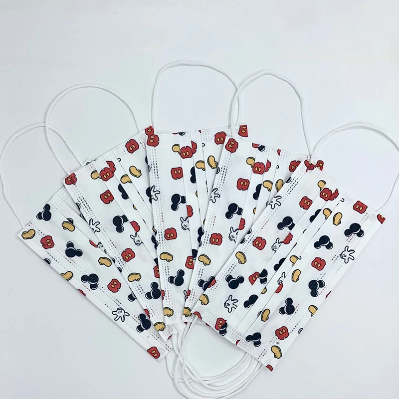 10/50 шт. одноразовые маски для лица с рисунком Микки Мауса|Маски| |