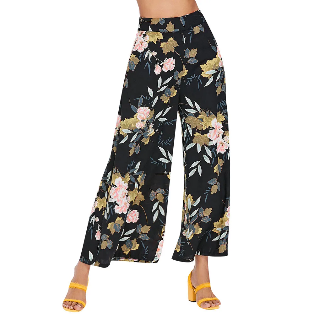 Новые женские брюки мешковатые широкие s с цветочным принтом длинные pantalones de