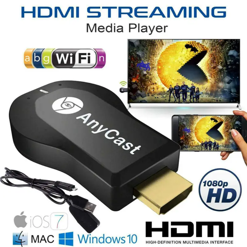 Беспроводной HDMI Дисплей приемник chromecast Anycast netflix M9 Plus трансляция DLNA Miracast ТВ палка ключ приемник для Android