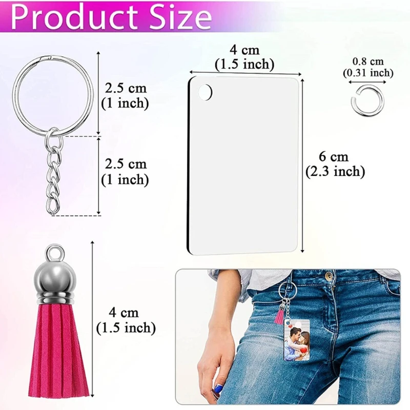 Прямоугольные Твердые брелки пустые прямоугольные сублимации теплопередачи для