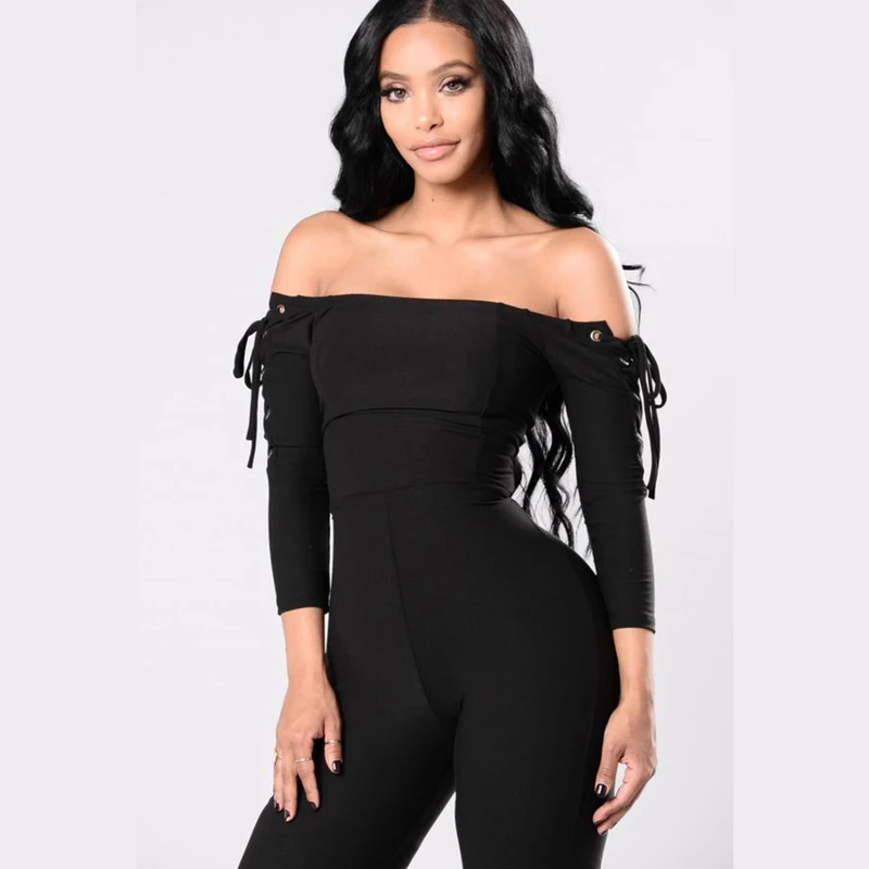 

2019 New Women Jumpsuit European and American Fashion Sexy Off-the-shoulder Straps Jumpsuit Women's Clothing