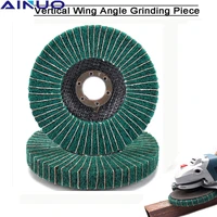 125mm nylon fiber flap polishing wheel non woven grinding disc 120 grit scouring pad for metal buffing