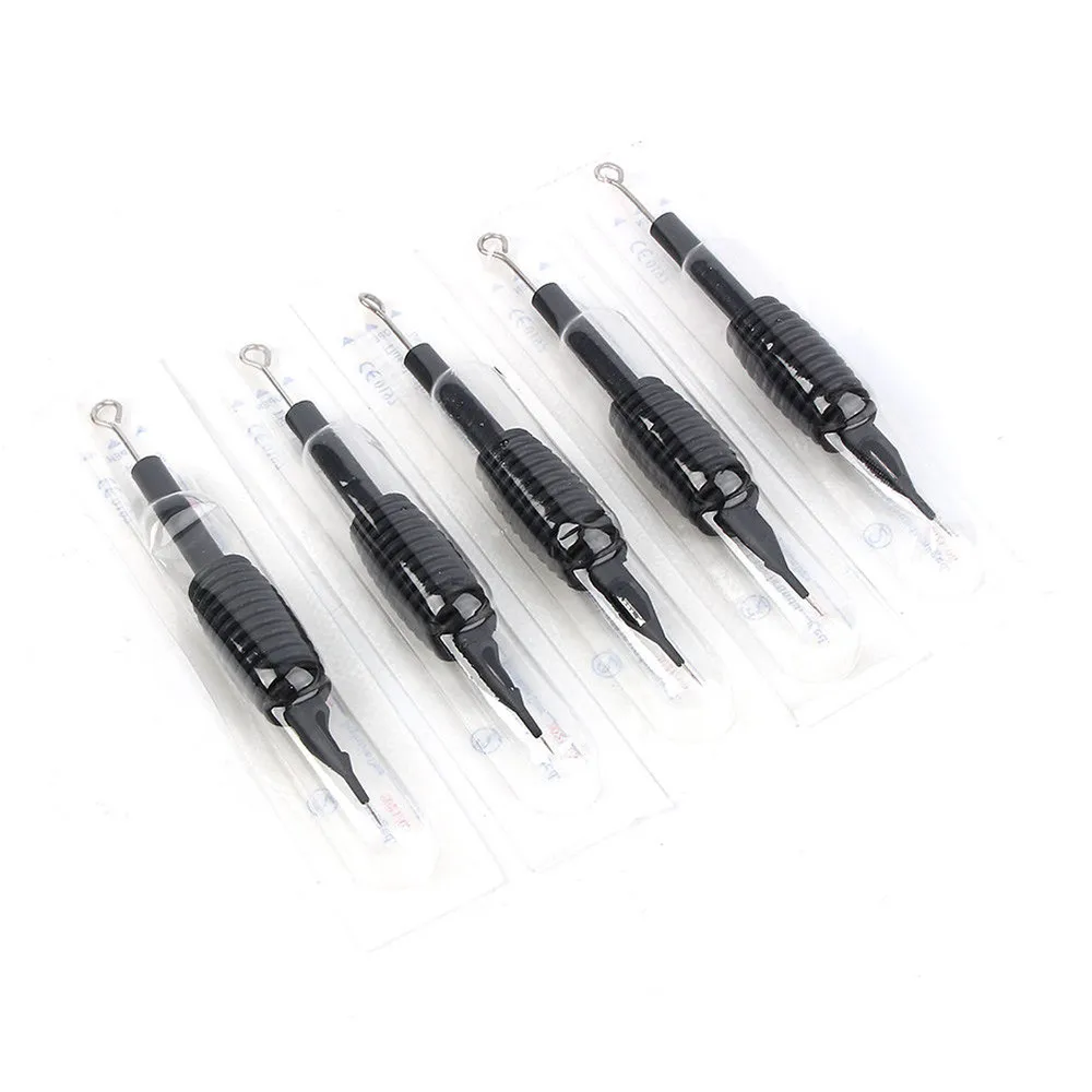 1 шт. Новая Черная одноразовая игла для тату и трубка 3/4 захват (19 мм) 1RL Для