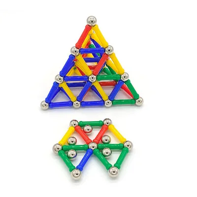 

157pcs Magnet Bars Metal Balls Design Blocks Mini Bead Stick Geometric Figure toys For Kid magnet construction mini blocks