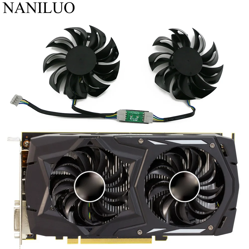 GA81B2U PFTA 12V 0.38A 4Pin 75 мм RX 460 560 для POWERCOLOR Dataland RX560 RX460 красный дракон Графика карты