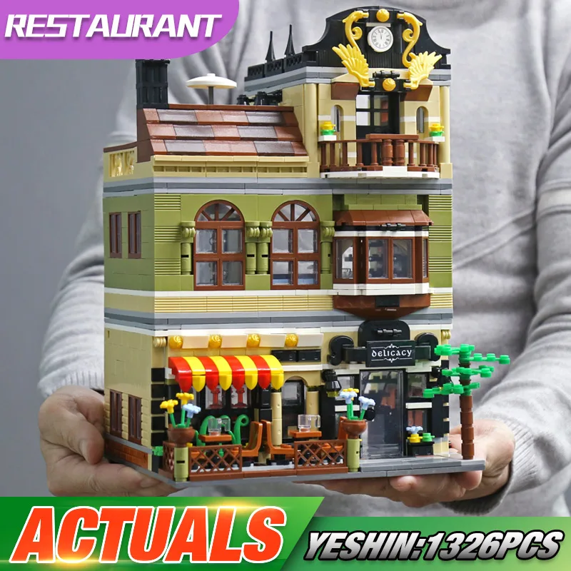 Yeshin уличные строительные игрушки китайский ресторанный набор совместим с 0937