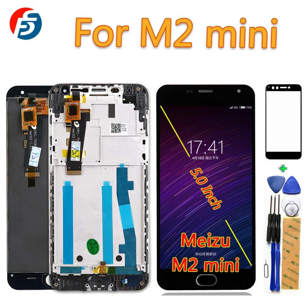 Сенсорный экран 5 0 дюйма для Meizu M2 mini ЖК дисплей с дигитайзером в сборе рамка 1280*720