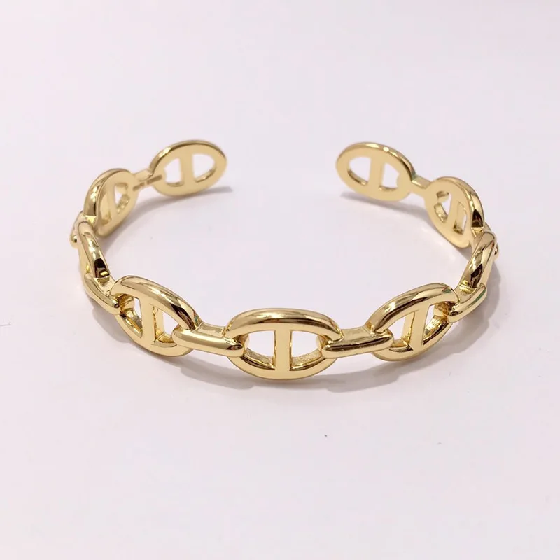 

Funmode New Brand Gold Color georgette Open Bangle Bracelet for Women Party Jewelry pulsera tous acero Wholesale FB128