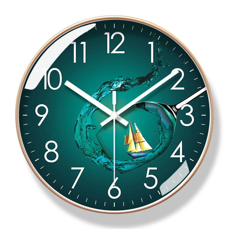 

2021 Round Creative Mute Wall Clock Modern Design Silent Nordic Art Clocks for Home Decoration Kitchen Living Room Decor