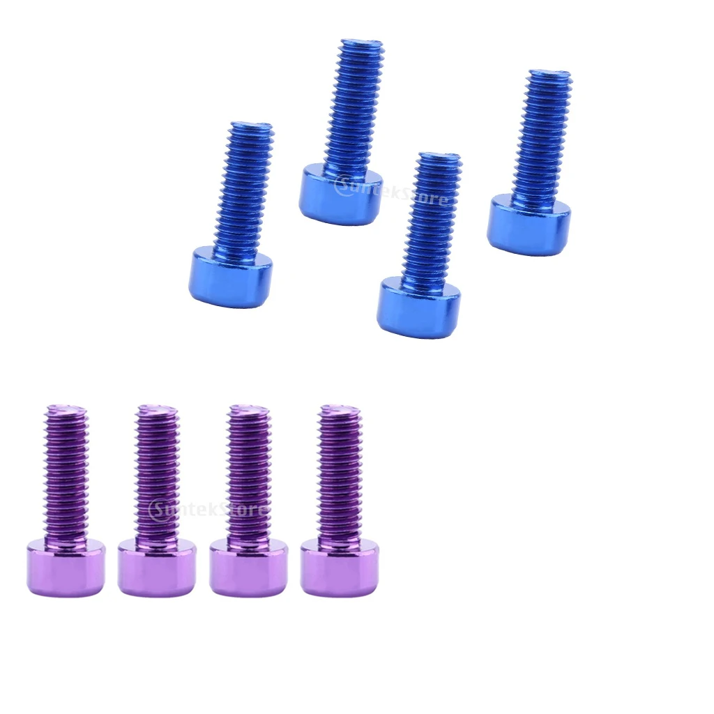 8 шт. фиолетовый синий алюминиевый сплав бутылки воды клетка велосипедные болты