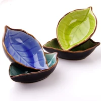 creative leaf shape ceramic dish japanese style creative kitchen bowl ceramics seasoning small dish ceramic sauce vinegar dishes