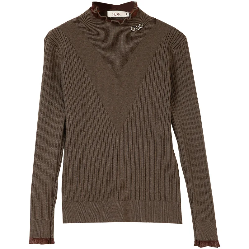 

new arrival turtleneck solid color sweater for women's new slim fit sweater in spring autumn korean fashion size M L XL