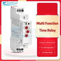 grt8 m1 m2 16a multifunction timer relay with 10 function choices ac dc 12v 220v 240v time relay asymmetric cycle auto on off