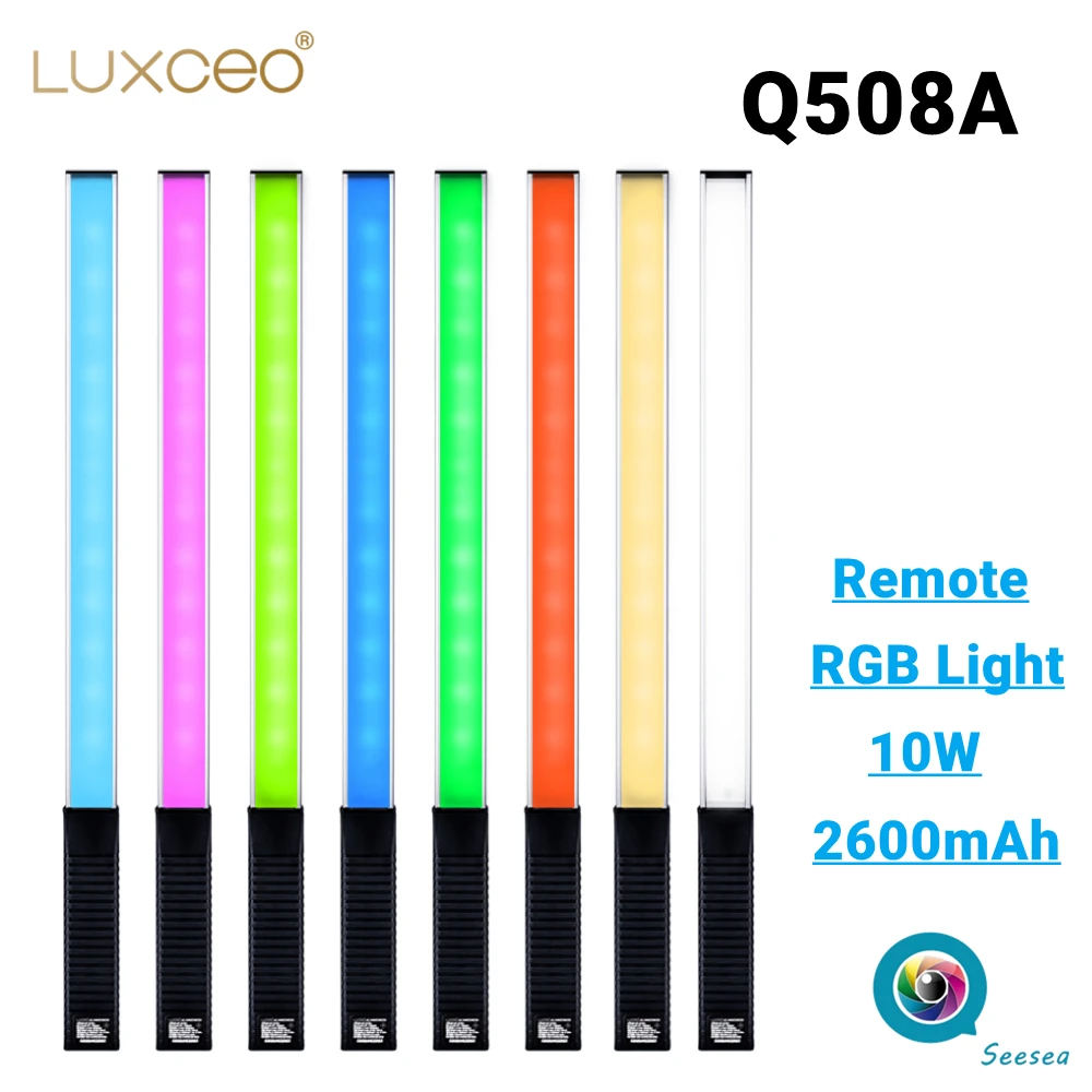 

LUXCEO Q508A RGB Led Video Light Baton Photography Lamp Remote Control 8 Color 3000K-5750K Photo Lighting For Youtube TikTok