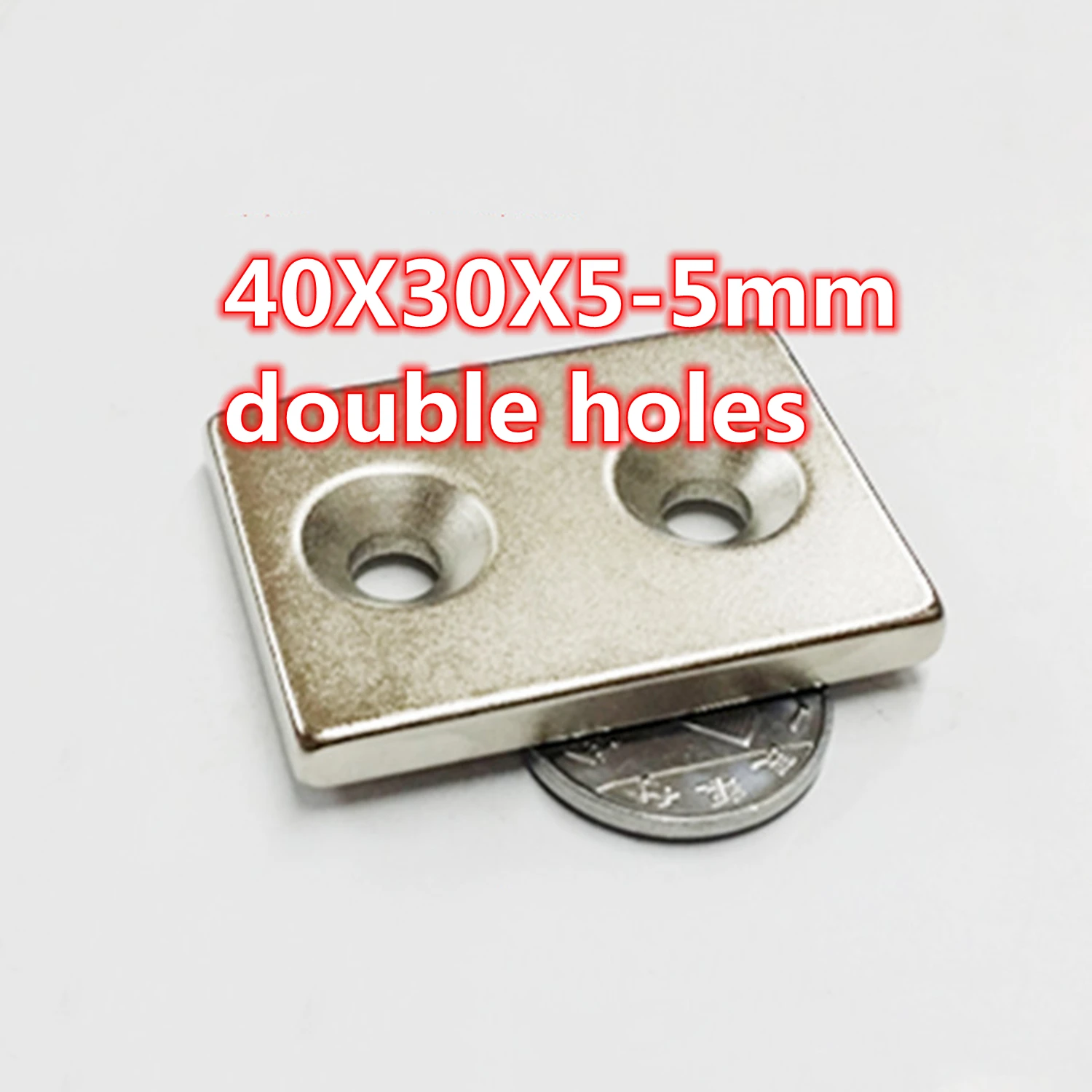 1-10 шт. высокопрочный квадратный неодимовый магнит с двойными отверстиями |