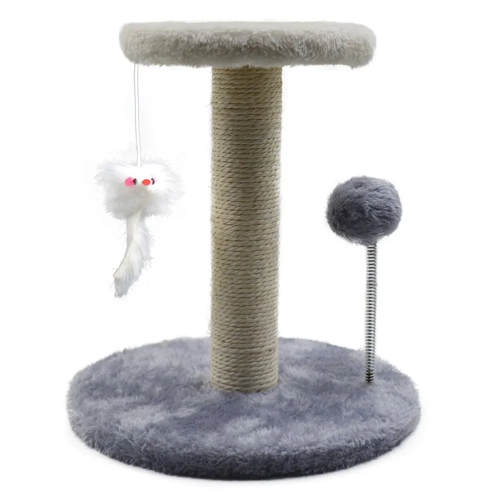 

Cat Climbing Frame Cat Scratching Post Natural Sisal Cat Claw Scratcher With Interactive Ball Toy For Small Cats And Kittens