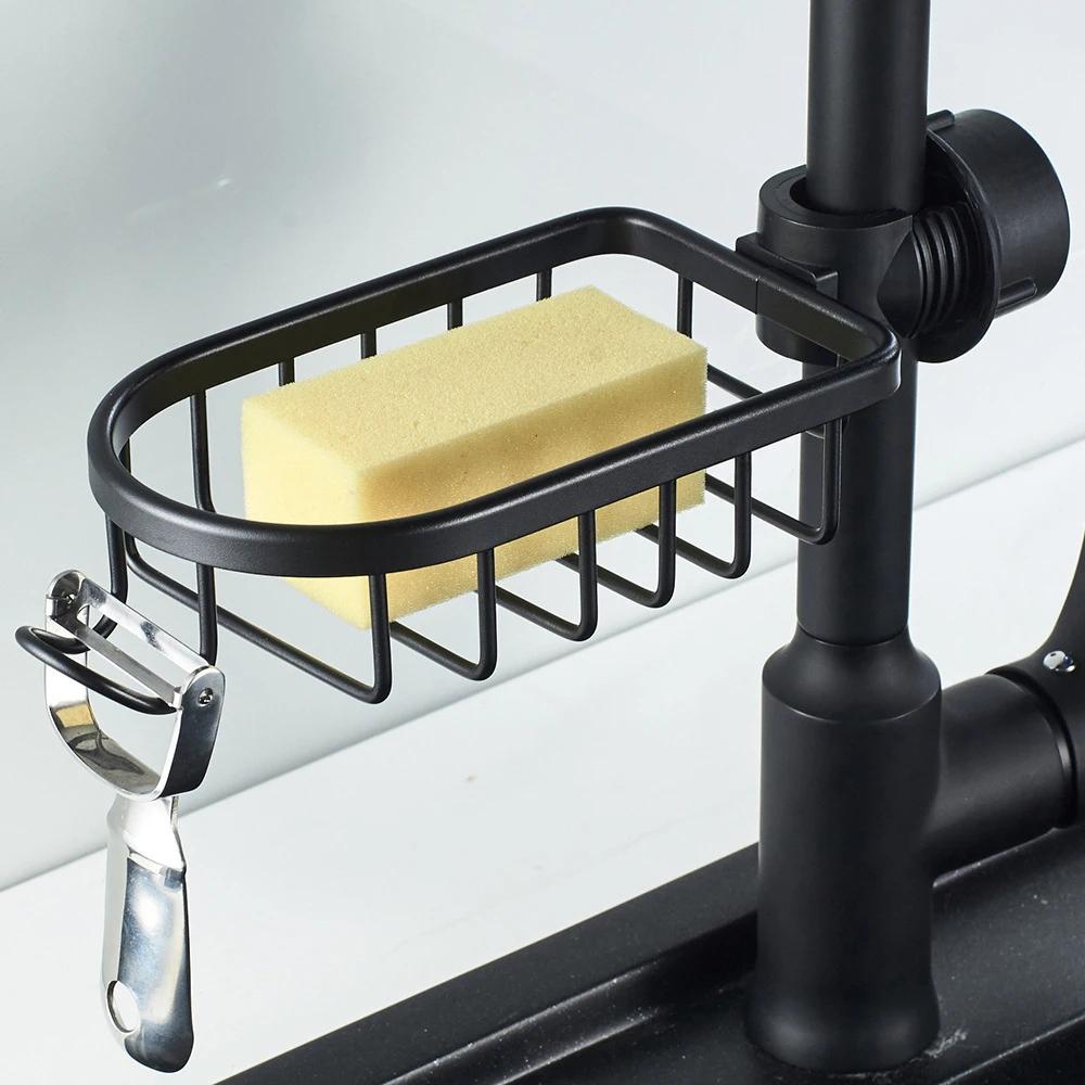 

Stainless Steel Kitchen Sink Hanging Faucet Bathroom Shelf Storage Rack Organizer Water Basket Pool Rag Sponge Storage Rack