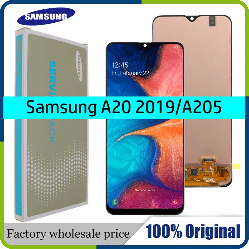 6," ЖК-дисплей для samsung Galaxy A20 A205 SM-A205F ЖК-дисплей Замена экрана для samsung A20 A205 A205F дисплей