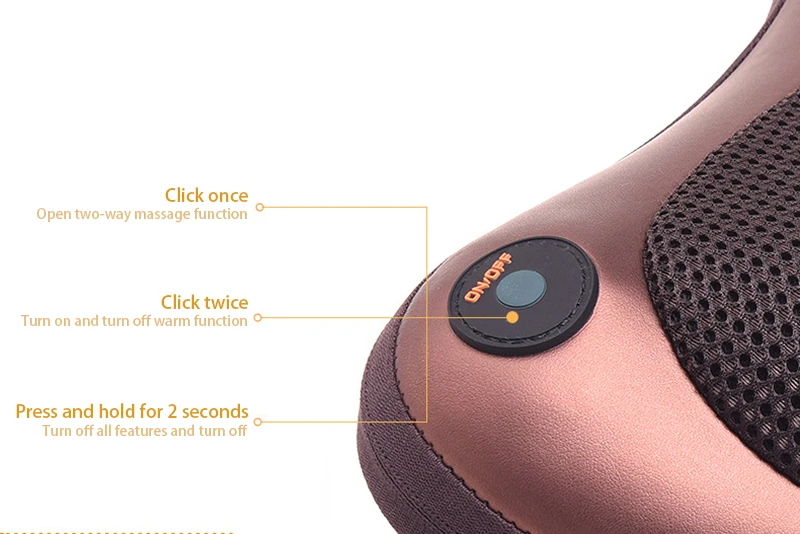 Массажер для шеи дома и автомобиля инфракрасная массажная подушка шиацу спины