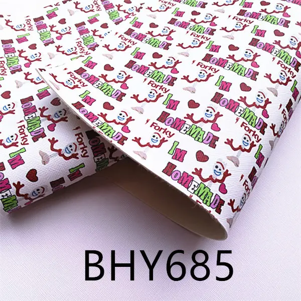 20*33 см А4 мультфильм печать синтетическая кожа ткань для DIY аксессуары BHY667