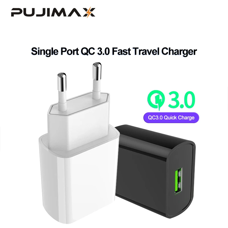 PUJIMAX USB зарядное устройство 3,0 18 Вт быстрое зарядное устройство для телефона для iPhone X xs 8 7 iPad samsung Galaxy s8 s9 s10 Galaxy htc Xiaomi huawei Nexus
