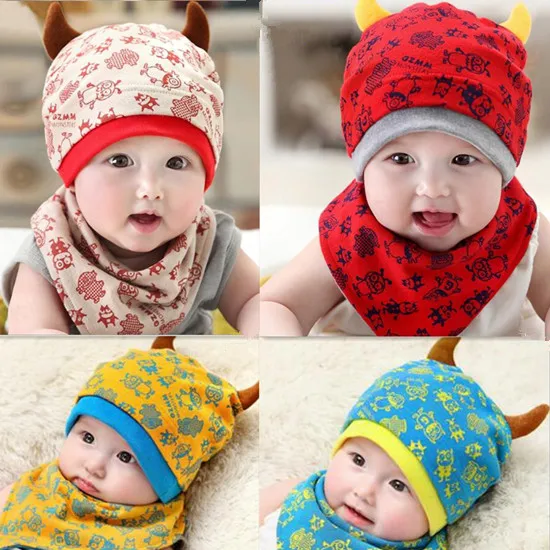 1Pcs HOT Bibs Hats Sets Triangle Towel Cute Cartoon Cotton New Caps Hot Baby | Детская одежда и обувь