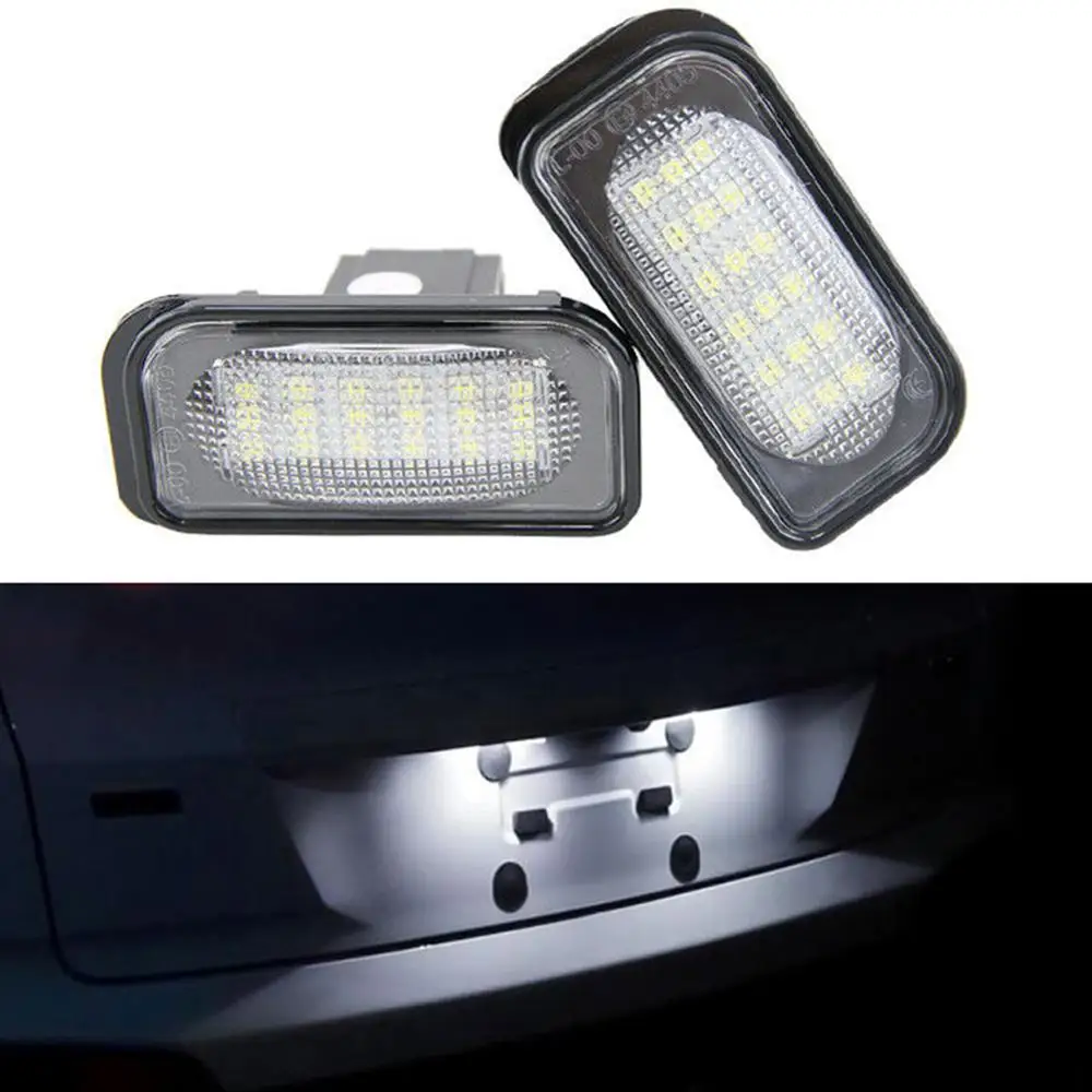 

2X 18SMD LED License Plate Lights for Mercedes Benz C-Class W203 Sedan SL-Class R230 CLK-Class W209 C209 A209 LED License Plate