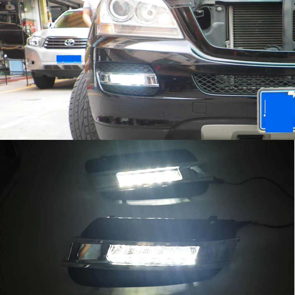 Автомобильные мигающие DRL для Mercedes Benz ML350 W164 ML280 ML300 ML320 2006 2007 2008 2009 дневные ходовые