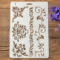 27cm edge frame flowers diy craft layering stencils wall painting scrapbooking stamping embossing album paper card template