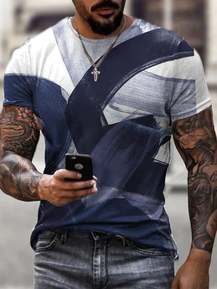 Футболка мужская оверсайз модная тенниска с 3D-принтом красного сердца и покера