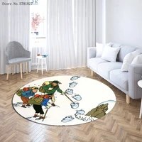 the adventure of tintin round carpet 3d print animation cartoon carpets kitchen doorway floor rug for living room mat decor