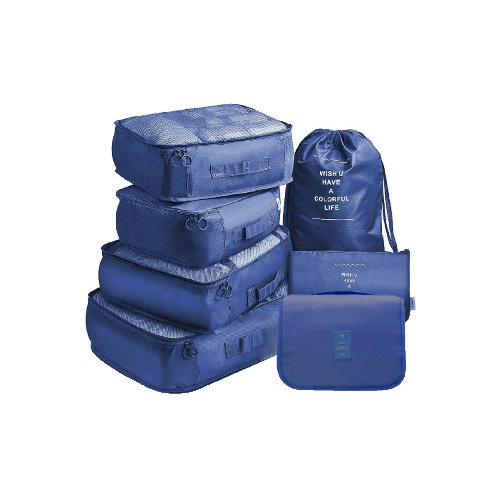 

7Pcs/Set Travel Bags Storage Organizer Suitcase Packing Suit Storage Case Portable Luggage Sets Clothes Shoe Pouch Bag Wholesale