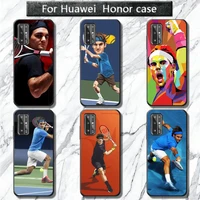 tennis star roger federer phone case for huawei honor 30 20 10 9 8 8x 8c v30 lite view 7a5 7inch 5a play