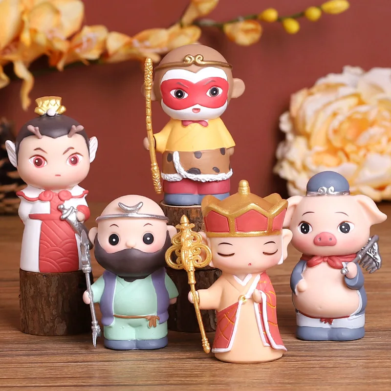 

Monkey King's palace blind box journey to the West characters hand-made tabletop doll ornaments resin craft trendy blind box toy