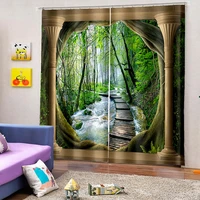 personalized love shape 3d printing adult curtain sunshade material custom decorative curtain bedroom living room curtain