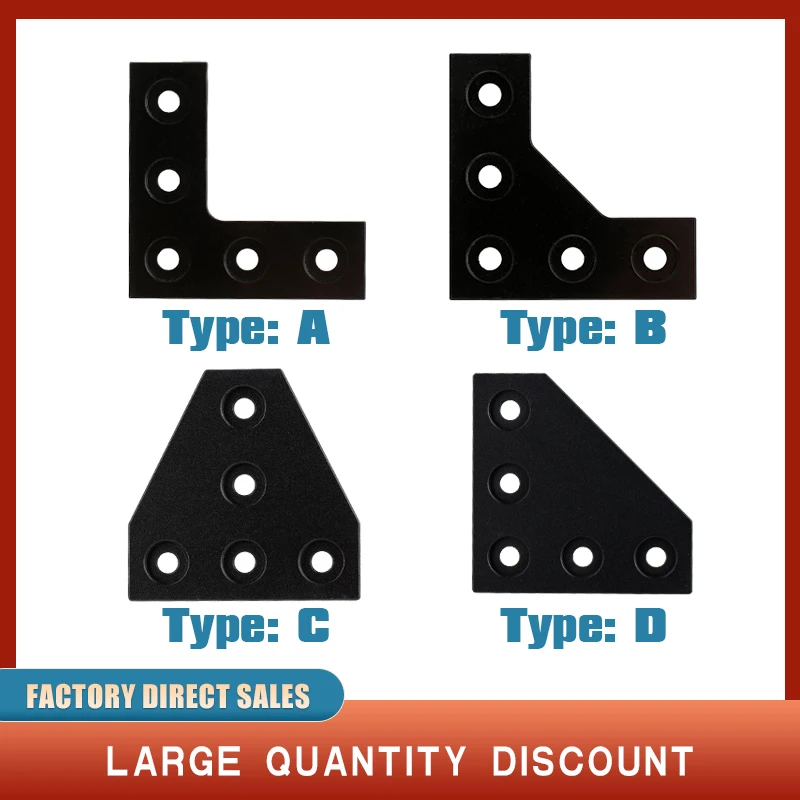 5 отверстий Соединительная пластина с углом 90 градусов угловой кронштейн
