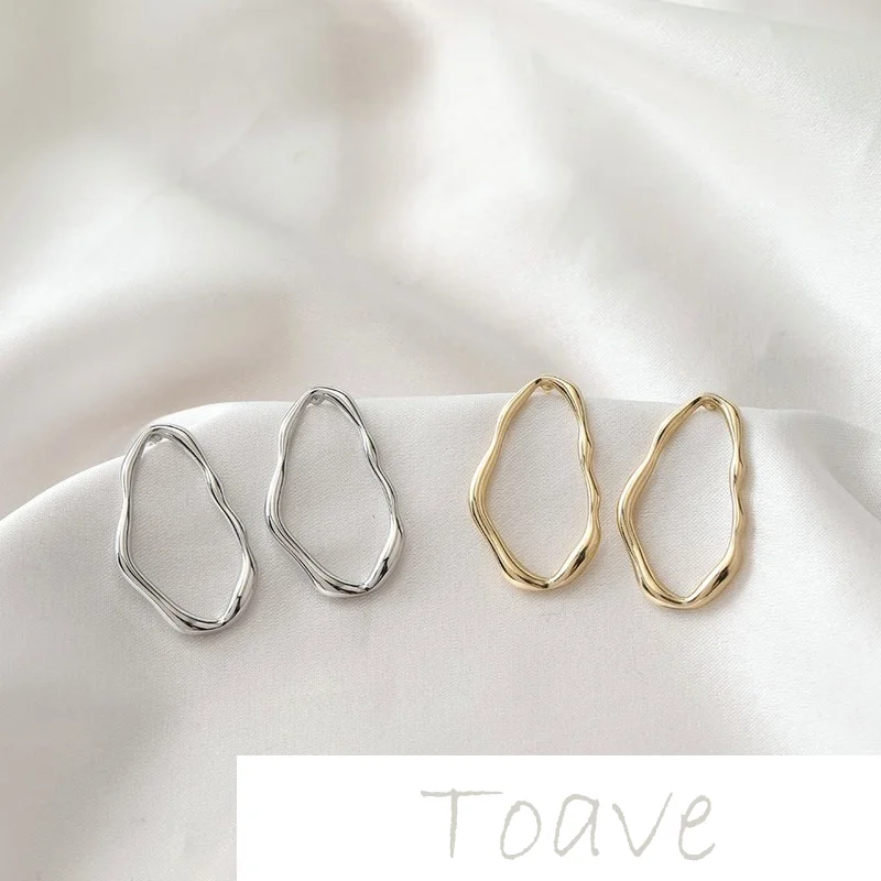 

Позолоченные медные позолоченные серьги 14 к с цветной защитой, серебряные серьги-булавки неправильной формы, материал ручной работы, аксес...