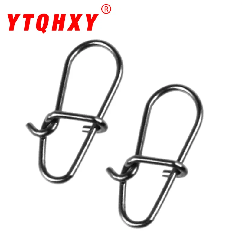

100 Pcs 13-17mm Fishing Connector Stainless Steel Fishing Snaps Fastlock Clips Size Safety Connector Tackle for Lures Hooks