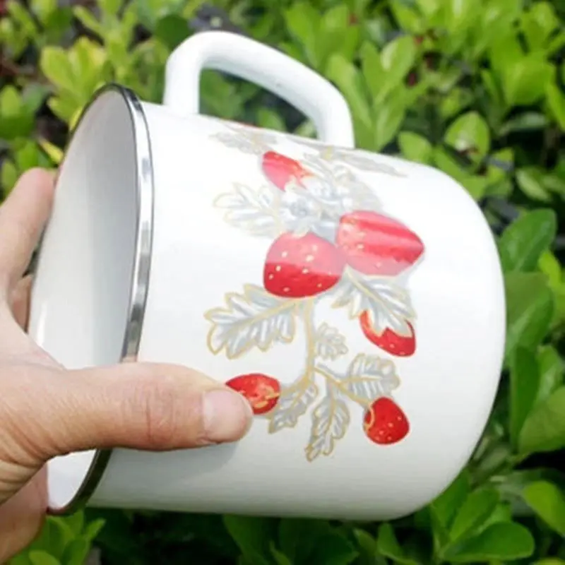 Большая эмалированная чашка для воды в стиле ретро классический утолщенный